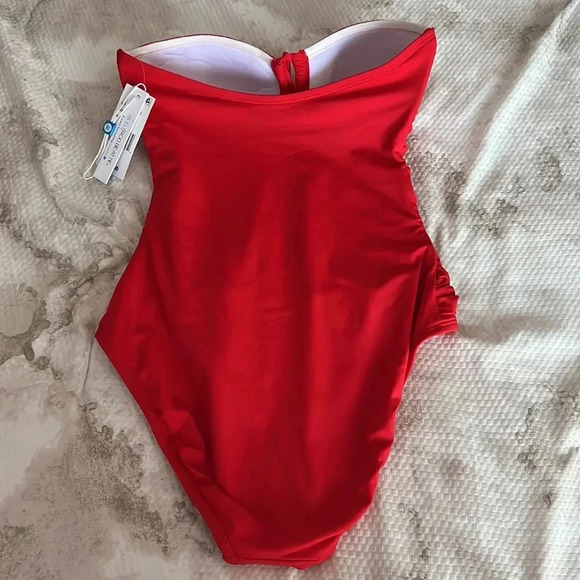 Bleu Rod Beattie All Tied Up Cozumel Bandeau One Piece Size 6 - Picture 5 of 7